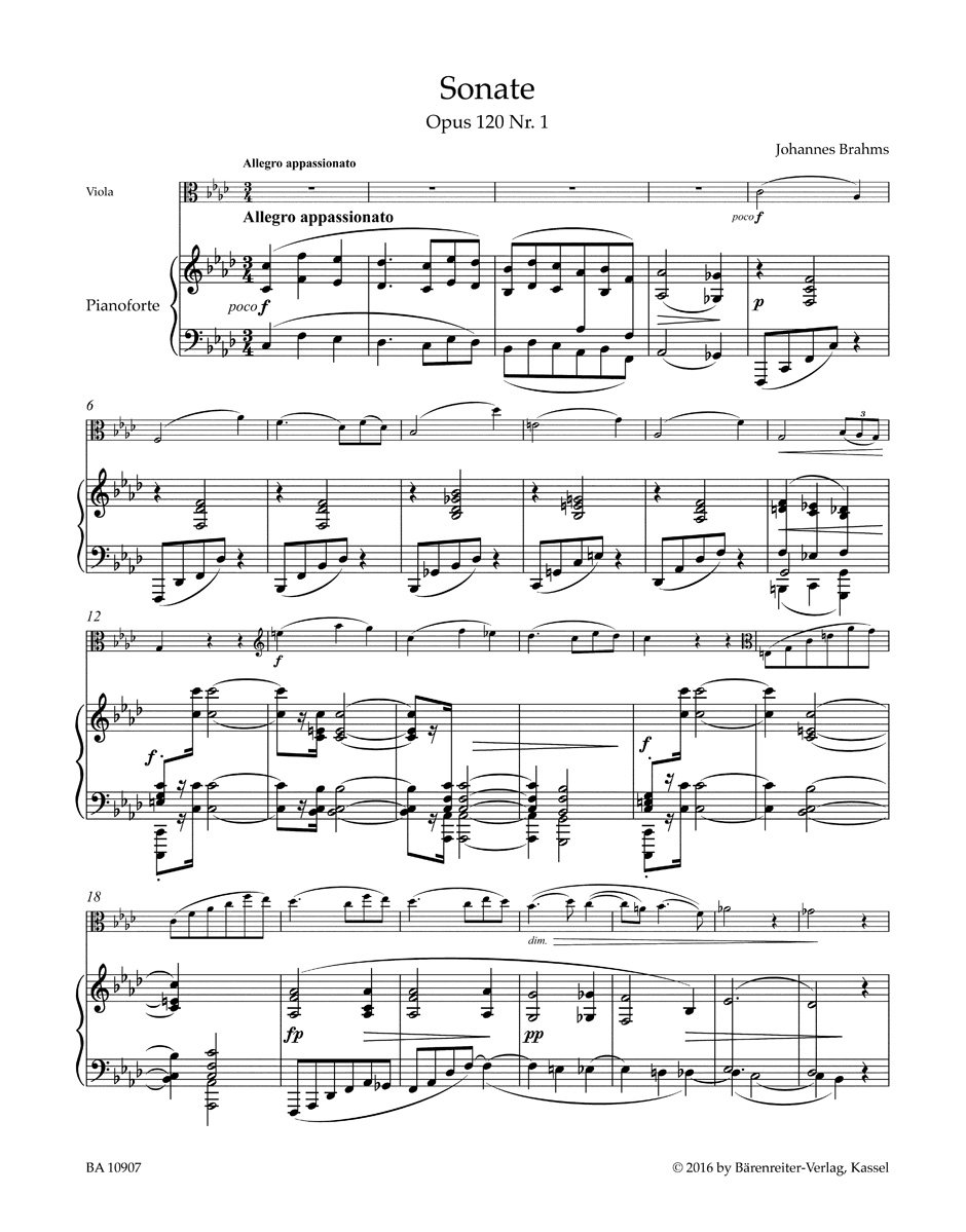 Brahms: Sonatas, Op. 120 (viola version)      Sheet music – January 1, 2016