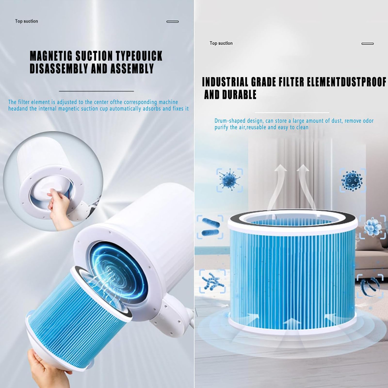 Collecteur de poussière de Ongles Professionnels avec Filtre réutilisable - Vaim des Ongles à Faible Bruit et à Forte Aspiration pour la pédicure de manucure, Salon à Domicile et Utilisation
