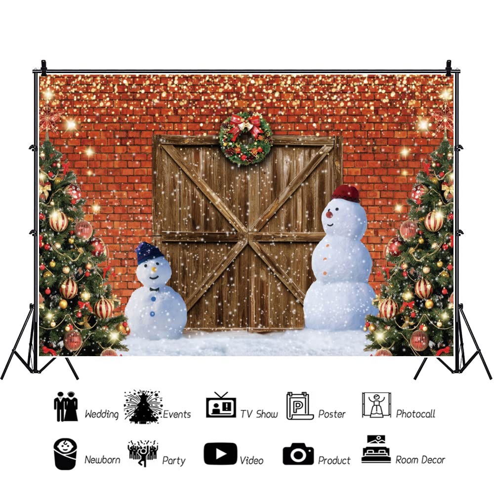 Weihnachtsfotohintergrund 3x2,4 M – Rustikaler Weihnachtsmann & Baum Für Fotoshootings & Partydeko