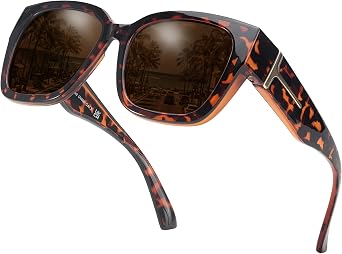 Myiaur Fit Over Sunglasses for Women, Trendy Designer Style Oversized Polarized Sunglasses for Driving with UV400 Protection