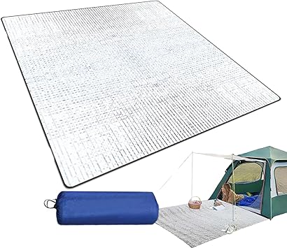 Camping Mat, Foam Sleeping Pad, Camping Floor Mat Insulating Foil Mat Sleeping Tent Pad Thermal Mattress Mat Pad Waterproof Aluminum Camping Mat Reflecting Heat