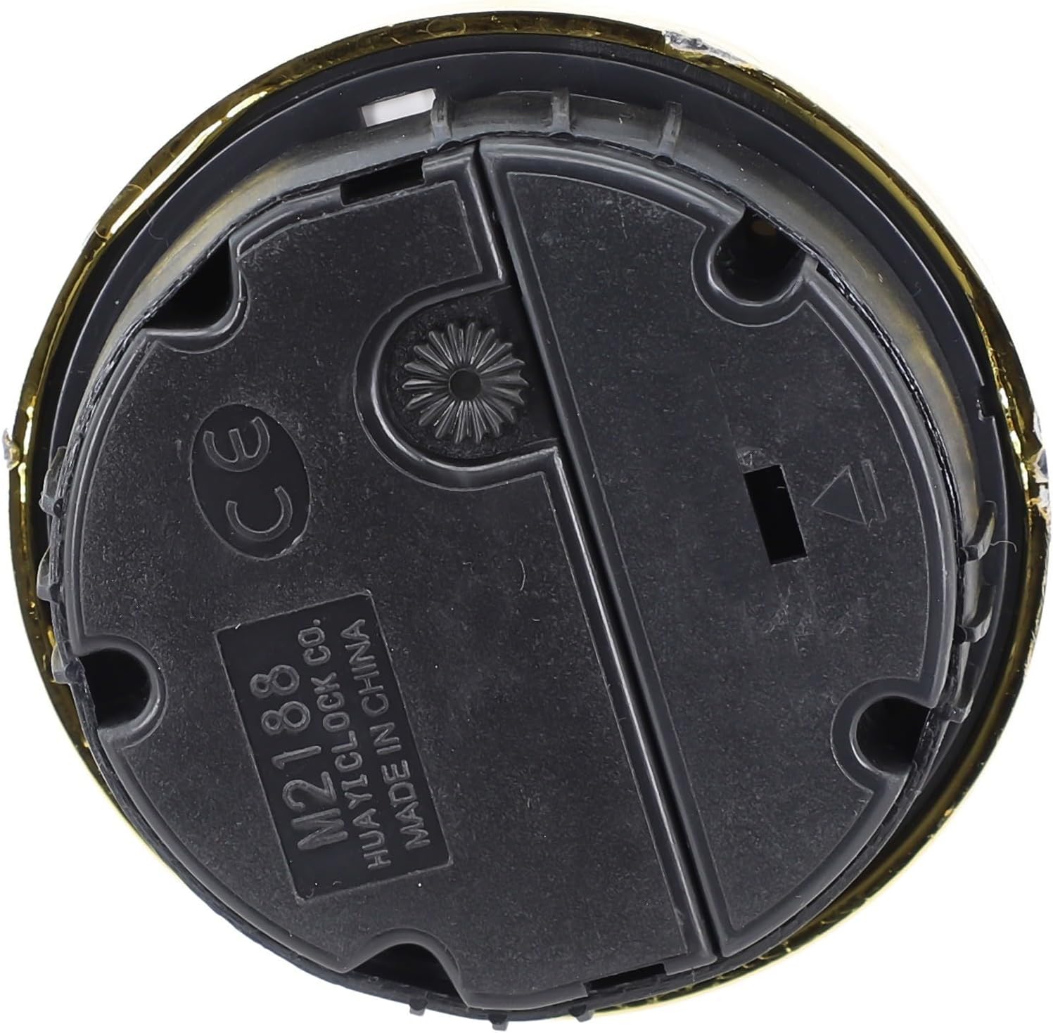 Quartz Clock Insert Movement Replacement Kit DIY Clock Repair – Silent Gold-Trimmed with Arabic Numerals, Fits 65mm/80mm/90mm/105mm/110mm Faces(65mm)