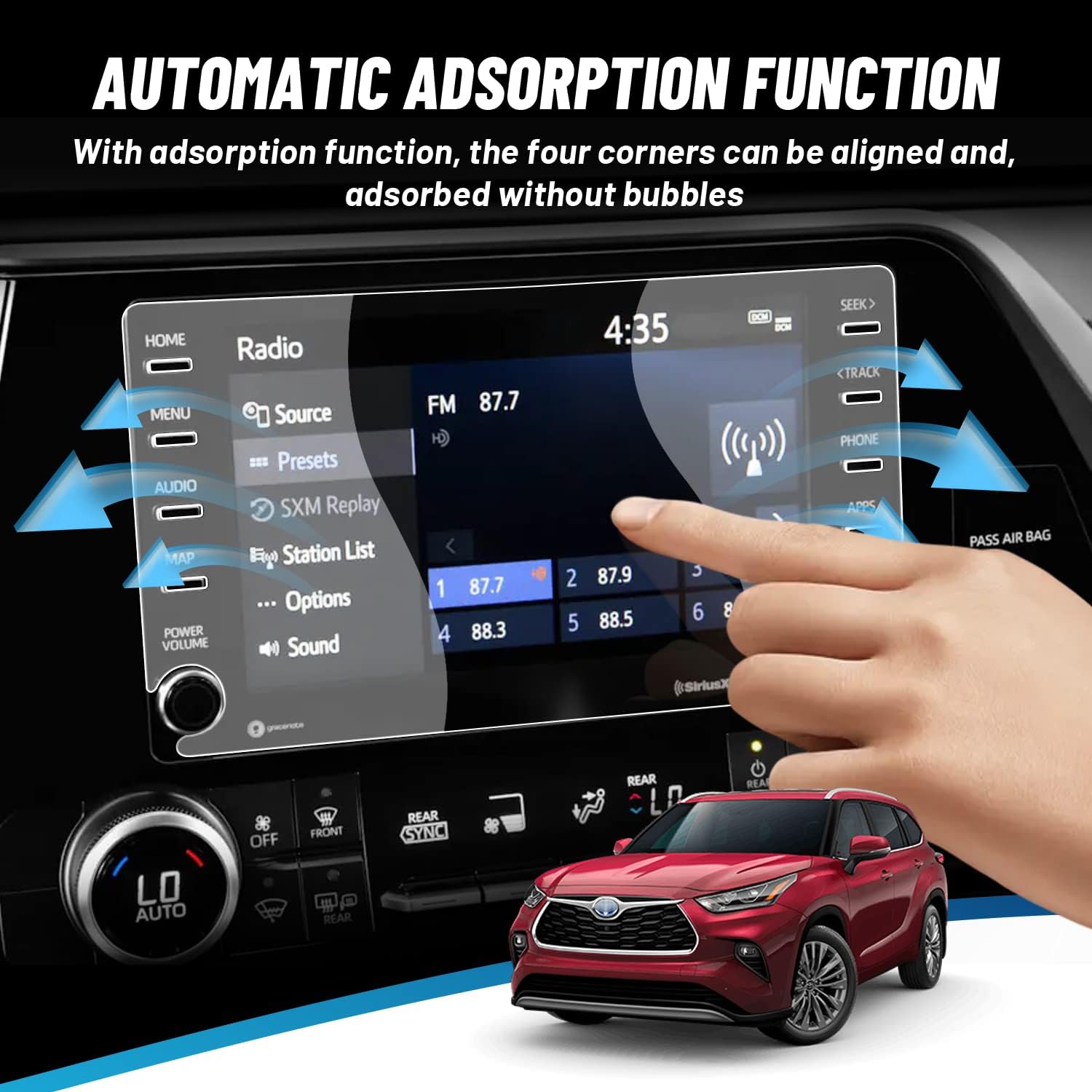 fibpen compatible with highlander 2020 2022 8 inch premium tempered glass screen protector anti glare scratch fingerprint navigation protection