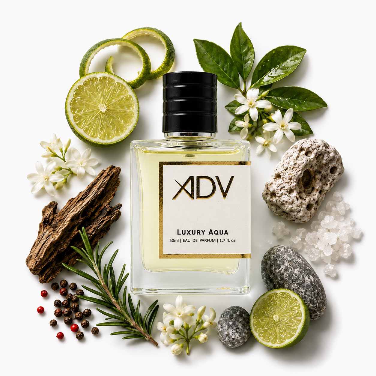 Aroma Di Vita - Luxury Aqua Eau De Parfum for Men - Long Lasting Perfumes - 50ml - ADV Apparel Perfume-image-7