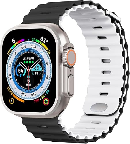 Miniatura 33 de Compatible with Apple Watch Ocean Bands 38mm 40mm 41mm 42mm 44mm 45mm 46mm 49mm Soft Silicone Wristbands Replacement Strap for iWatch Ultra 2 Ultra