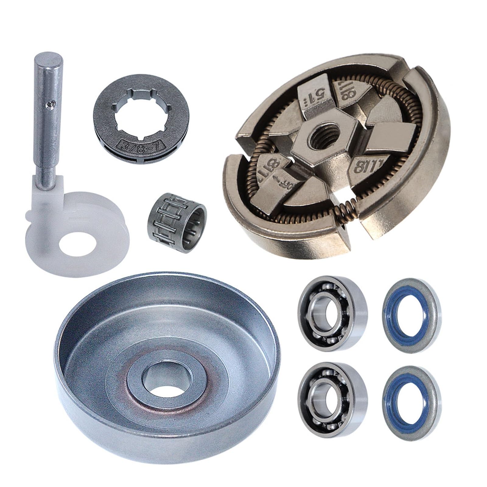 1 Juego de Kit de bomba de aceite de llanta de rueda dentada de tambor de embrague for motosierra H 50 51 55 Rancher 503498103, 503493201 W cojinete de aguja