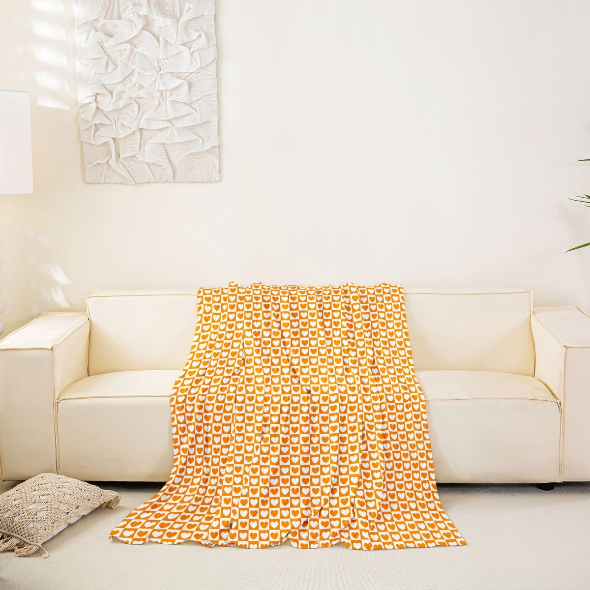 Homewish Funda de sofá con diseño de corazón y amor, 180 x 340 cm