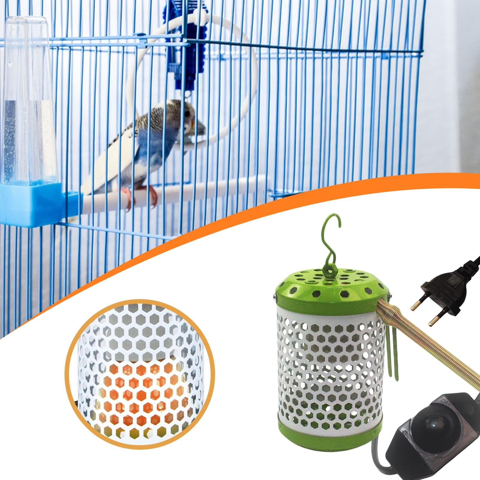 Bird Cage Heizlampe Lampenschirm Wärmeschutz Eisenabdeckung Haustier Wärmeeinrichtung für Vögel Reptilien Winterzeit für Käfige Tierunterkunft
