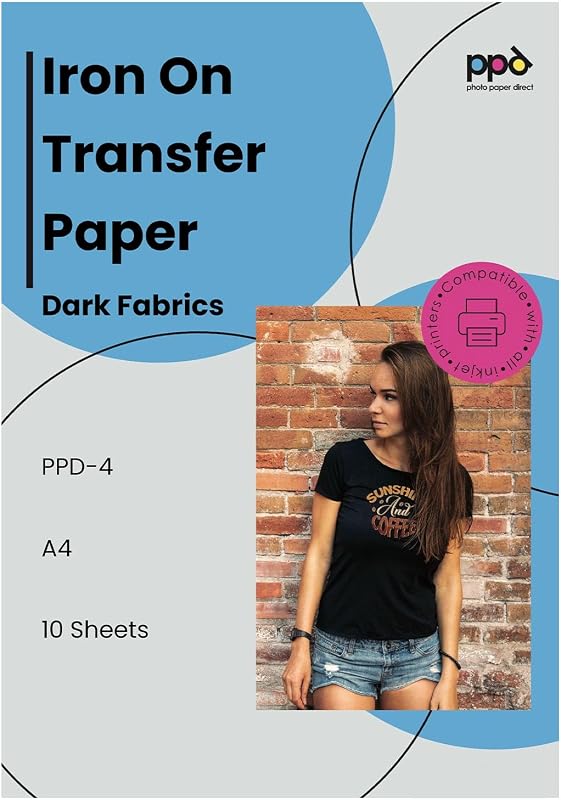 PPD Inkjet Pólóra Vasalható Transzferpapír - A4 Méretű, Sötét Textilhez, 10 Lapos Csomag
AI: I've created a concise Hungarian title that fo