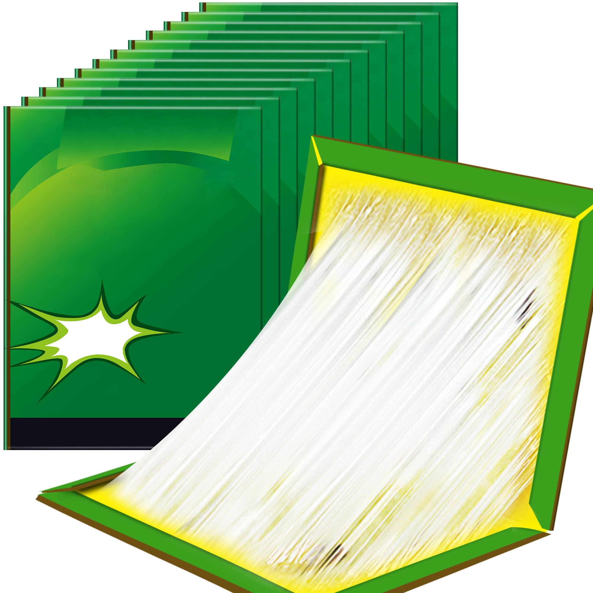 12 Pack Boards, 12" x 8.3" Large Strong Sticky Pad for Indoor Outdoor Home Kitchen Garden