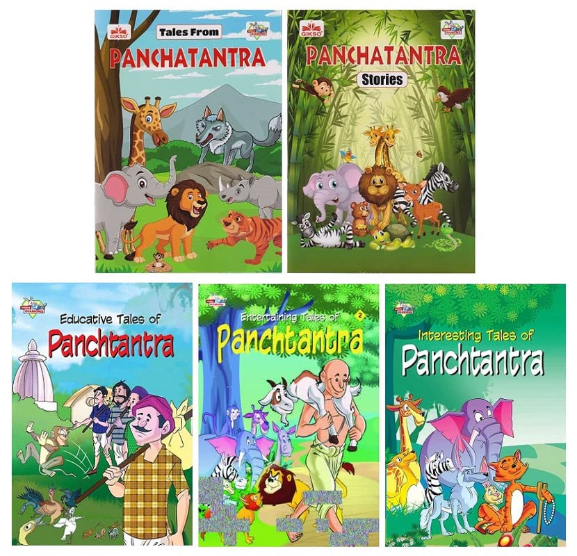 GIKSO Panchatantra Story Books in English for Kids (Set of 5 Books) | Illustrated Panchatantra Stories for Children | Collection of Moral Stories and Animal Tales from Panchatantra