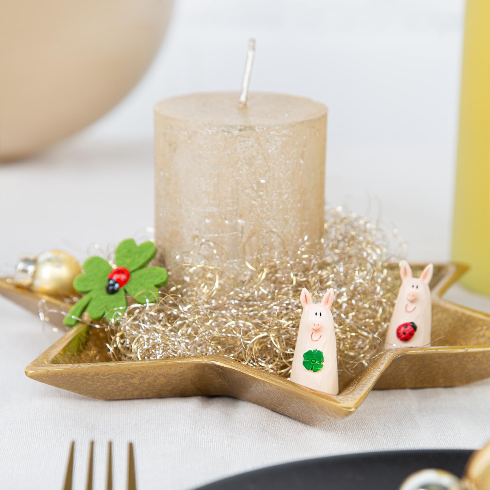 100 Pezzi Quadrifoglio Portafortuna In Feltro - Verde, Per Decorazione San Patrizio, Fai Da Te - Foto 12