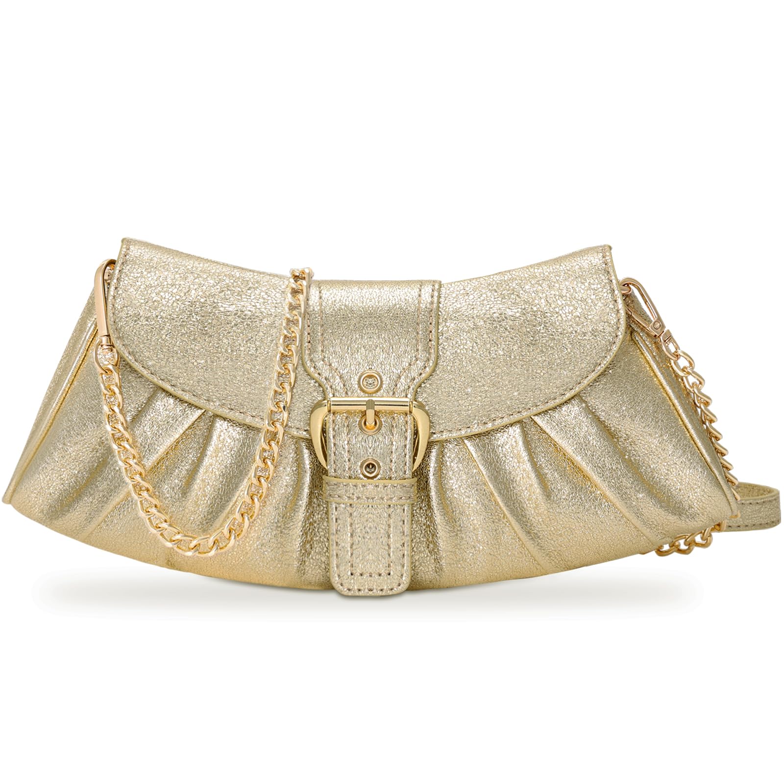 VX VONXURY Clutch Damen, Elegant Umhängetasche Klein Damen-C