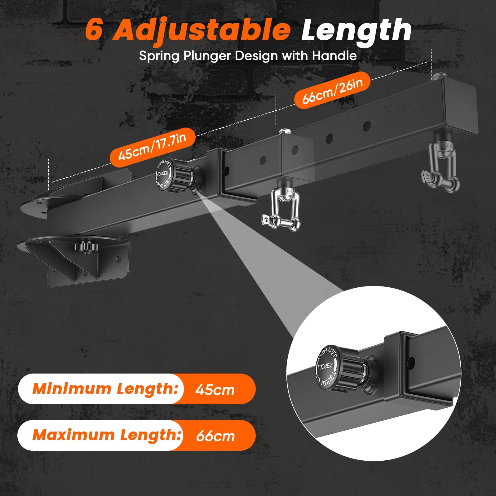 Soporte para Saco de Boxeo, Soporte para saco de boxeo ajustable con rotación de 180°, Soporte giratorio resistente para gimnasio en casa, adecuado para kickboxing, Muay Thai, MMA y bolsa de velocidad