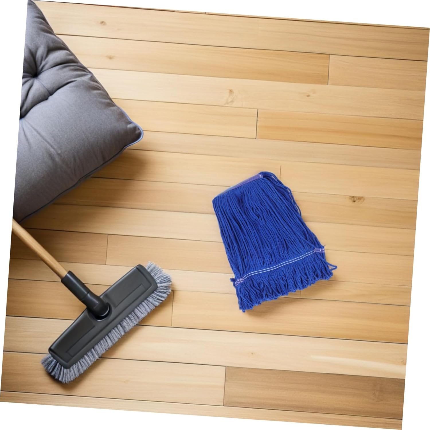 3Pcs Commercial Mop Head Replacement Heavy Duty Loop End Wet Cotton Mopping Head for Home and Industrial Cleaning Efficient Design Washable Durable Compatible