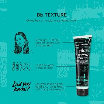 Bumble and bumble. Texture Un(dressing) Hair Styling Cream | Adds Volume, Tousled Texture, Matte Finish |Air Dry or Heat Style | For Fine to Medium Wavy, Straight Hair Types, 5 Fl Oz