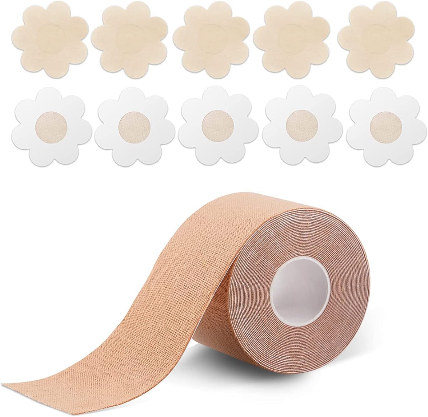 Zhuqua Women's & Girl's Multipurpose Body Tape for Women Bob Tape, Nipple Tape, Push Up & Lifting Tape Bob Tape for Breast Lift Book Tape Bra Fit for Any Type of Clothing and A-d Cup