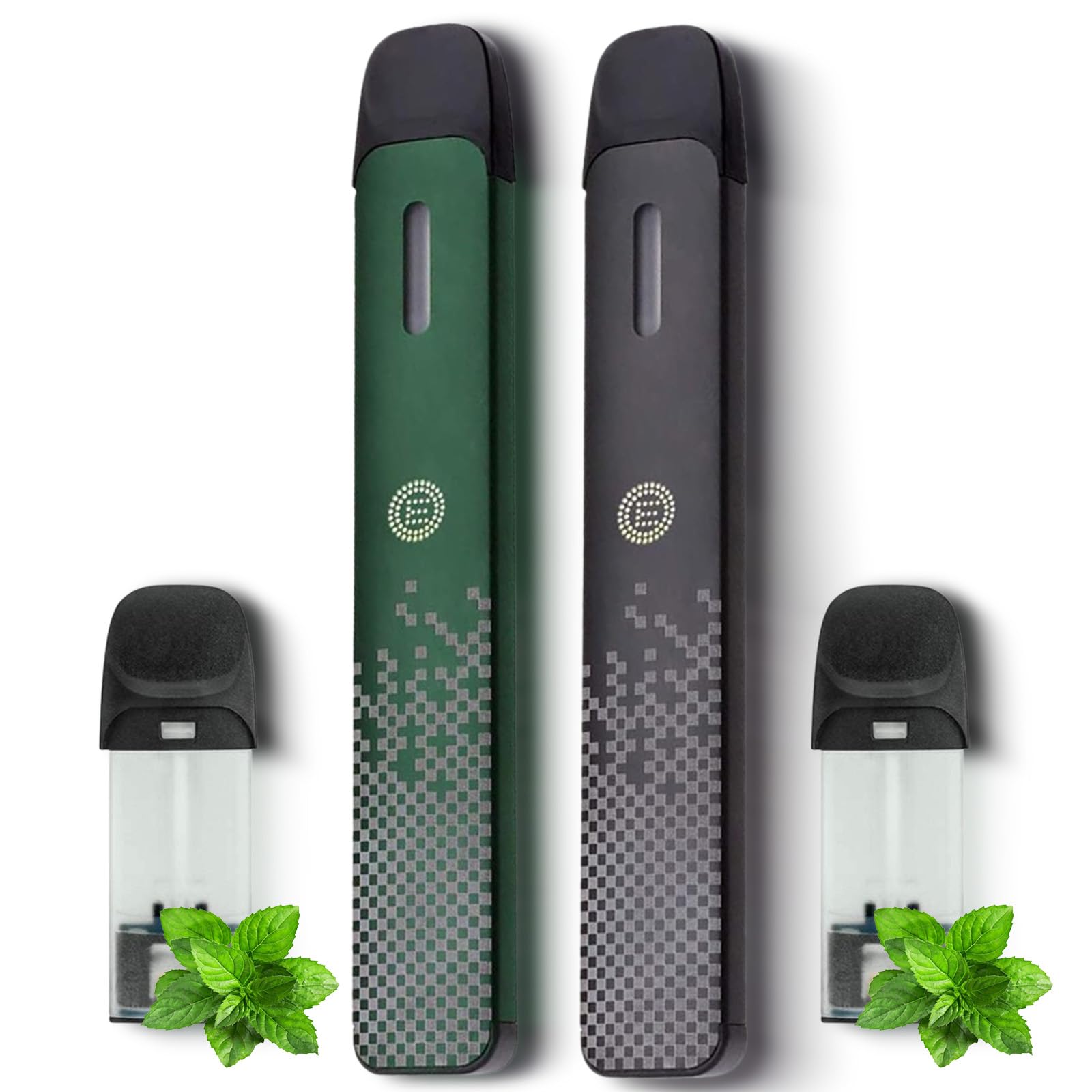 Dr.Vape Model2互换 ドクターベイプ互換スターターキット|Model2完全対応|大容量450mAhバッテリー2本(黒+緑)+カートリッジ 2個付き|爆煙仕様|ニコチン0・タール0