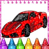 Super Cars Coloring Book Glitter