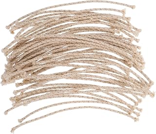 TEHAUX 50 Piezas Algodón de algodón Mecha Interior Hilo de lámpara de Aceite Quemador Marrón