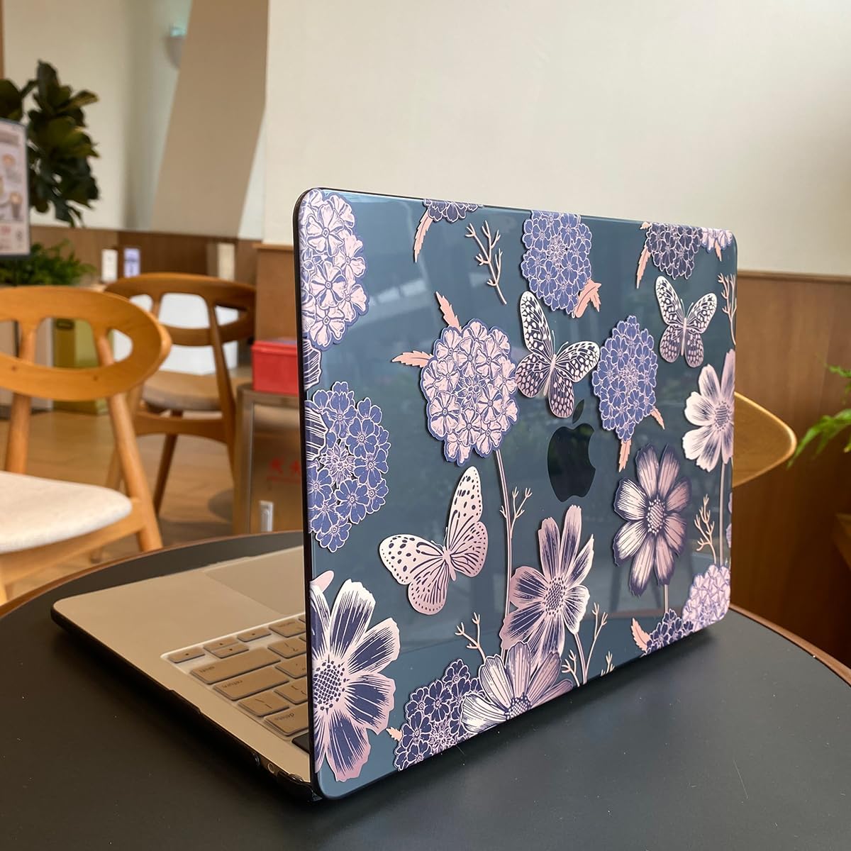 Teryeefi for MacBook Air 13 inch Case 2021 2020 2019 2018 Release (Model A2337 A2179 A1932 Retina Display with Touch ID), Plastic Hard Shell Case & Keyboard Cover for MacBook Air 13 M1, Gold Flowers - Image 4