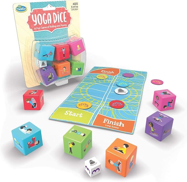 ThinkFun Yoga Dice Game for Boys and Girls Ages 6 and Up - Learn Yoga With a Game