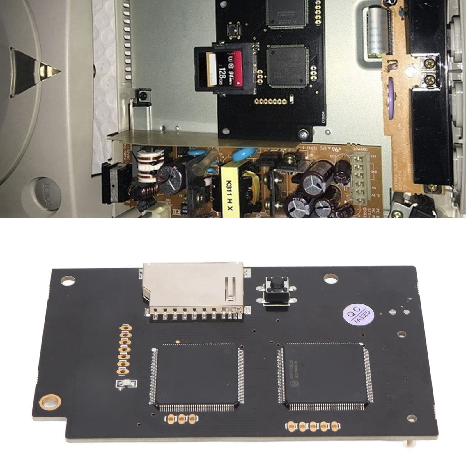 pour Carte de Simulation de Lecteur Optique de Jeu GDEMU, Pièce de Réparation de Carte de Carte de Simulation de Lecteur Optique GDEMU V5.15B pour Dreamcast DC, Disque Libre