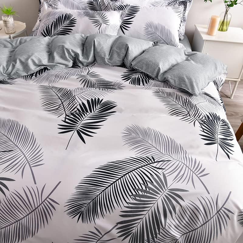 Miniatura 6 de Juego de funda de edredón geométrica tamaño Queen, funda de edredón estampada con patrón de 3 piezas, juego de ropa de cama de diamante suave para