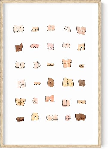 Miniatura 68 de HAUS AND HUES Decoración Divertida de Baño – Arte de Pared de Barba y Mullet, Letrero Humorístico de Baño, Impresión de Pared Divertida para Baño o