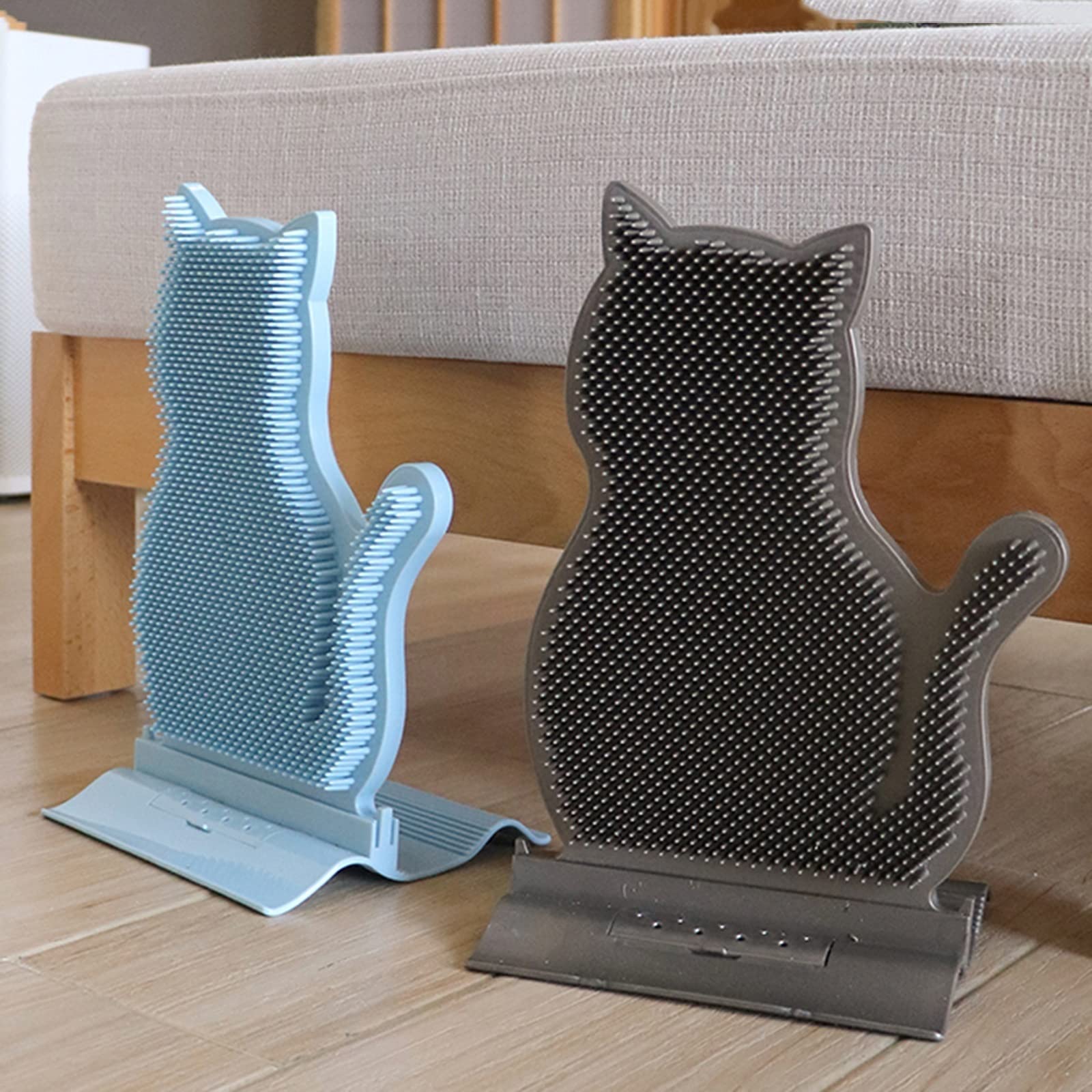 Katzenbürste Katze Selbstkosmetikerin - 3 In 1 Funktionskatze Bogen, Kurzhaarige Langhaarige Katze Ecke Pflegebürste, Glas Ecktürplatte Katze Gesicht Massage Kratzer (Color : Door cat Brush)
