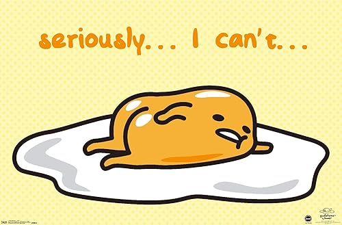Miniatura 1 de Trends International Gudetama - Póster de pared con texto en inglés "I Can't Wall", 22.375 x 34 pulgadas, versión premium sin marco