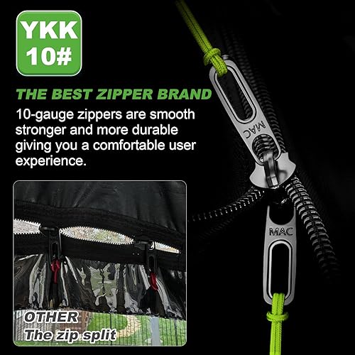 Miniatura 7 de 10L0L Caja para carrito de golf para 2 pasajeros 600D para EZGO TXT/RXV con 2 cremalleras de puerta, aberturas de espejo lateral de seguridad,