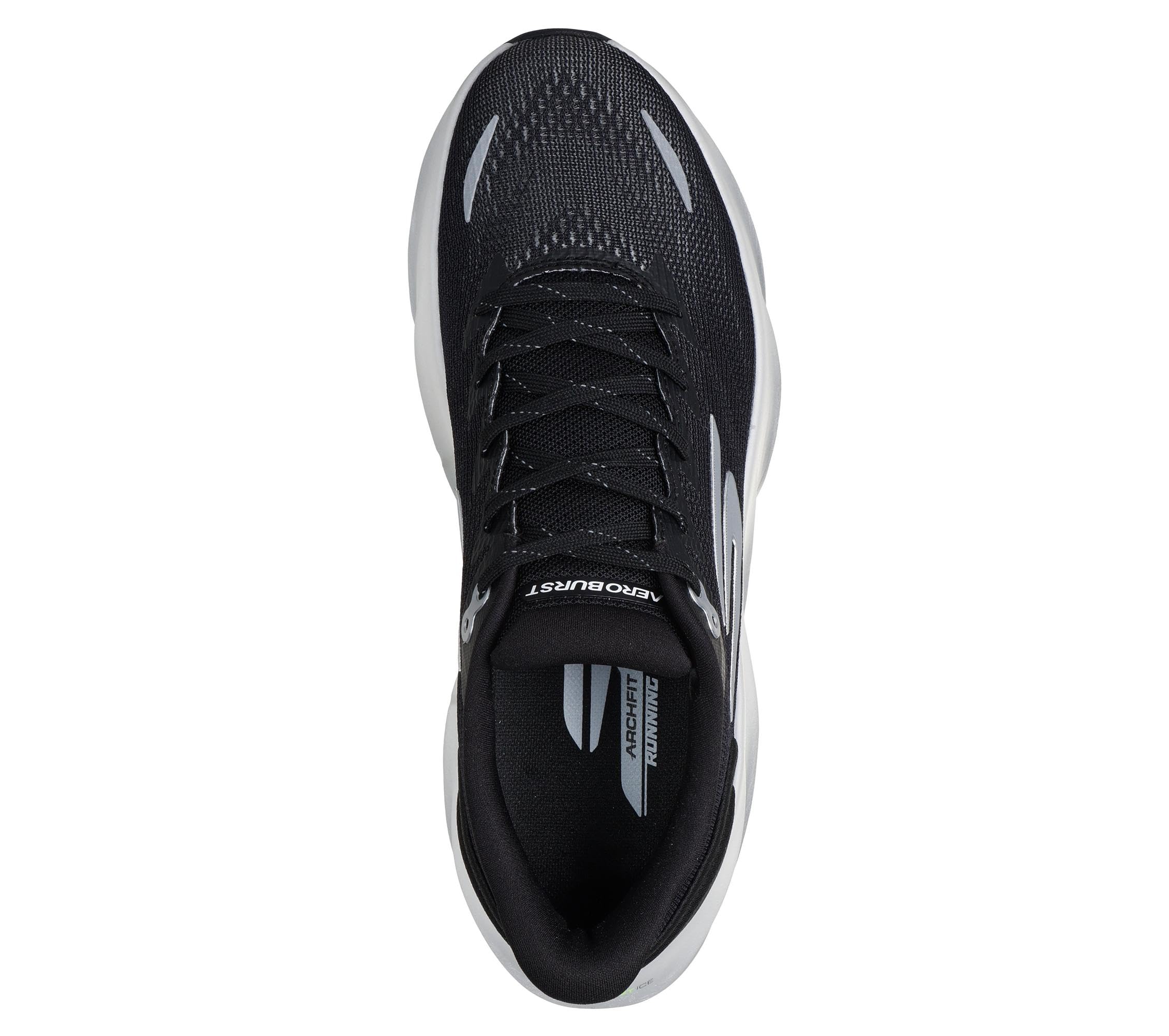 Skechers Aero Burst - Zapatillas para Hombre, Negro/Blanco, 44 EU