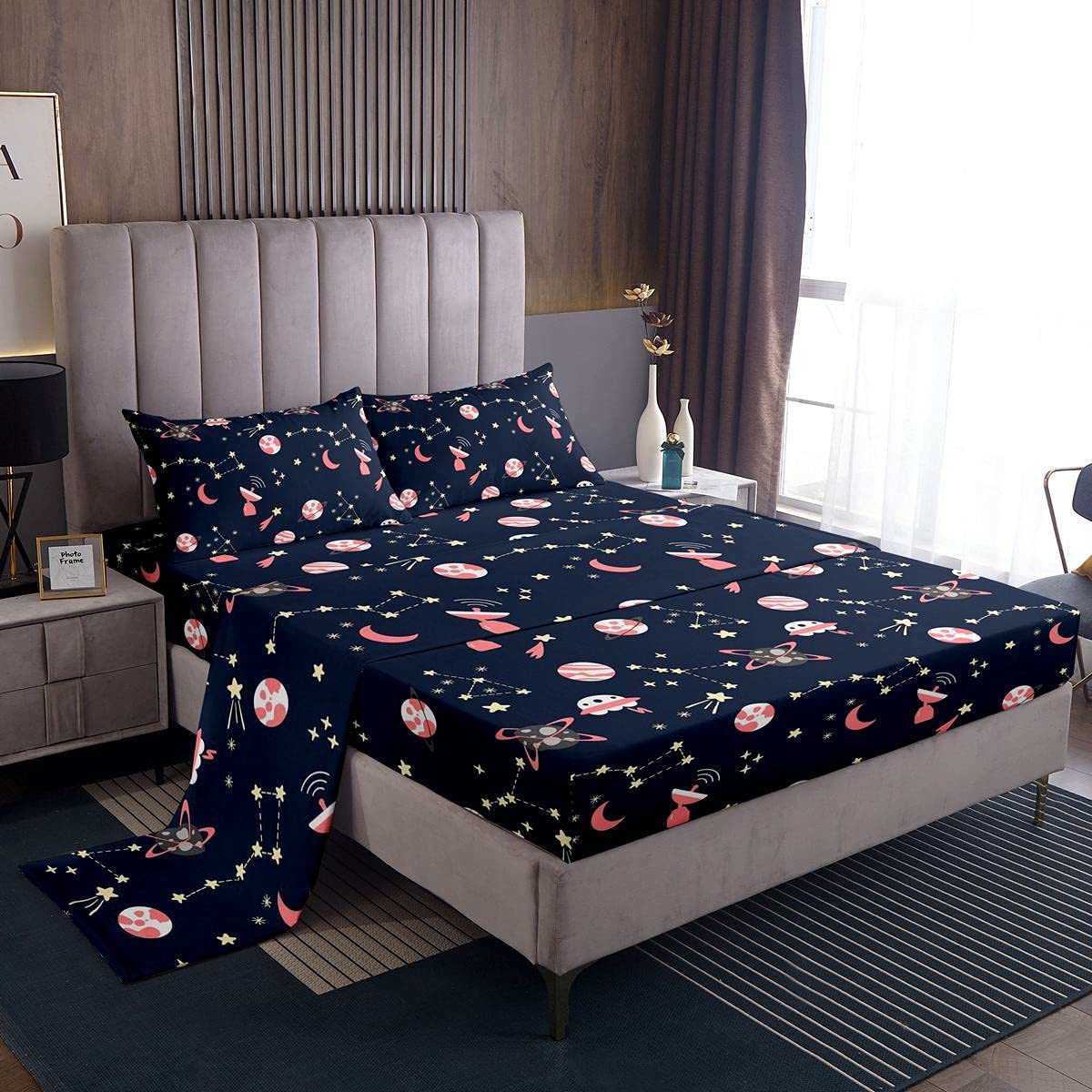 Parure de lit starry sky pour créer une chambre d'enfant cosmique et magique