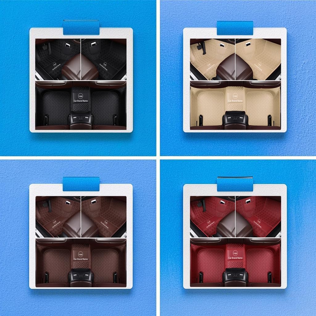 Custom 3D Leather Car Floor Mats for Maserati Quattroporte, Ghibli, Levante, GranTurismo,Grecale (2004-2025) - Custom Logo/Image, Full Coverage, Anti - Slip & Waterproof