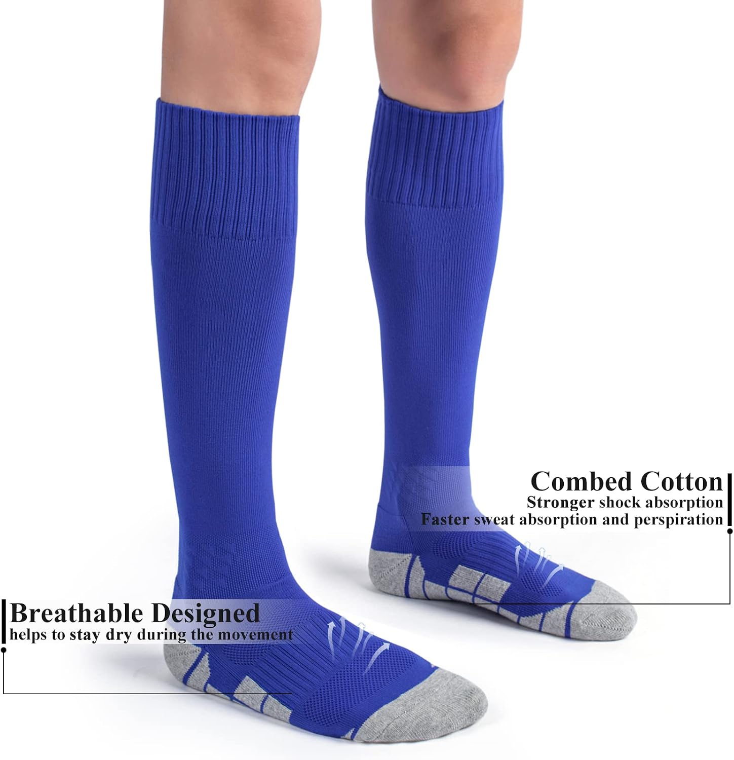 4 Pack Softball Baseball Socks for Youth Kids Adults
