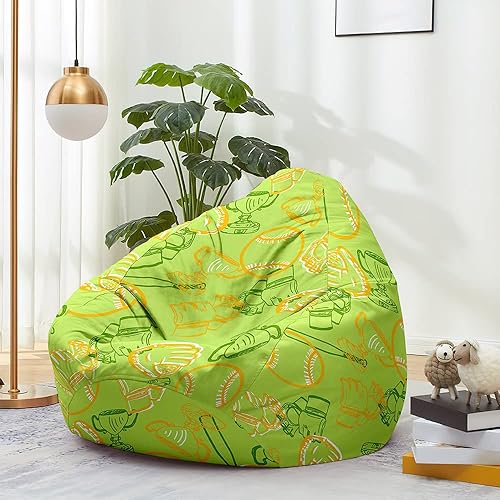 Miniatura 10 de Puf de almacenamiento de animales de peluche de béisbol 3D para niños y adultos, puf rellenable (sin relleno) para sala de estar, sofá perezoso