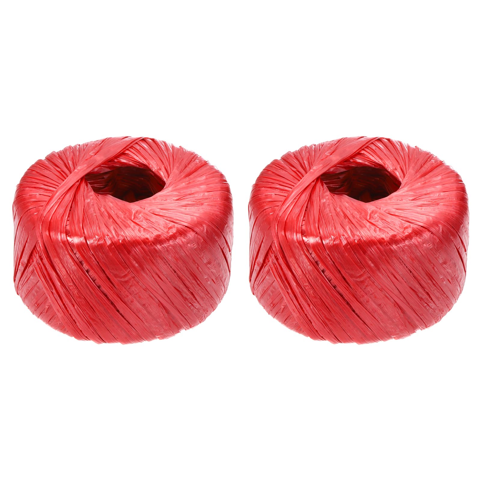 sourcing map 2 Rolls Polyester Nylon Plastic Rope Twine, 100m/328ft Nylon Cord Household Bundled Polypropylene Twine Yarn for Household Gardening Tying Binding Garden Crafts, Red