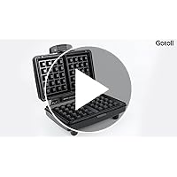 Gotoll Waffeleisen Belgische Waffel, 800W Waffelmaker mit Antihaftbeschichtung, Thermostat und Signalleuchten… – Bild 9