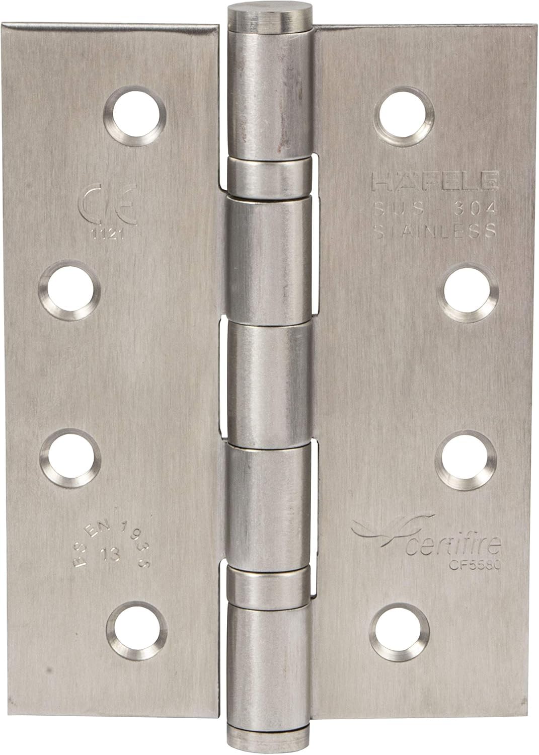 Gedotec Türband Schwerlast-Scharnier Aufschraubband für Zimmertüren & Holztüren | Tür-Scharnier Edelstahl matt | Tragkraft 80 kg | Lappendicke: 2,5 mm | 1 Stück Renovierband 102 x 76 mm mit Schrauben