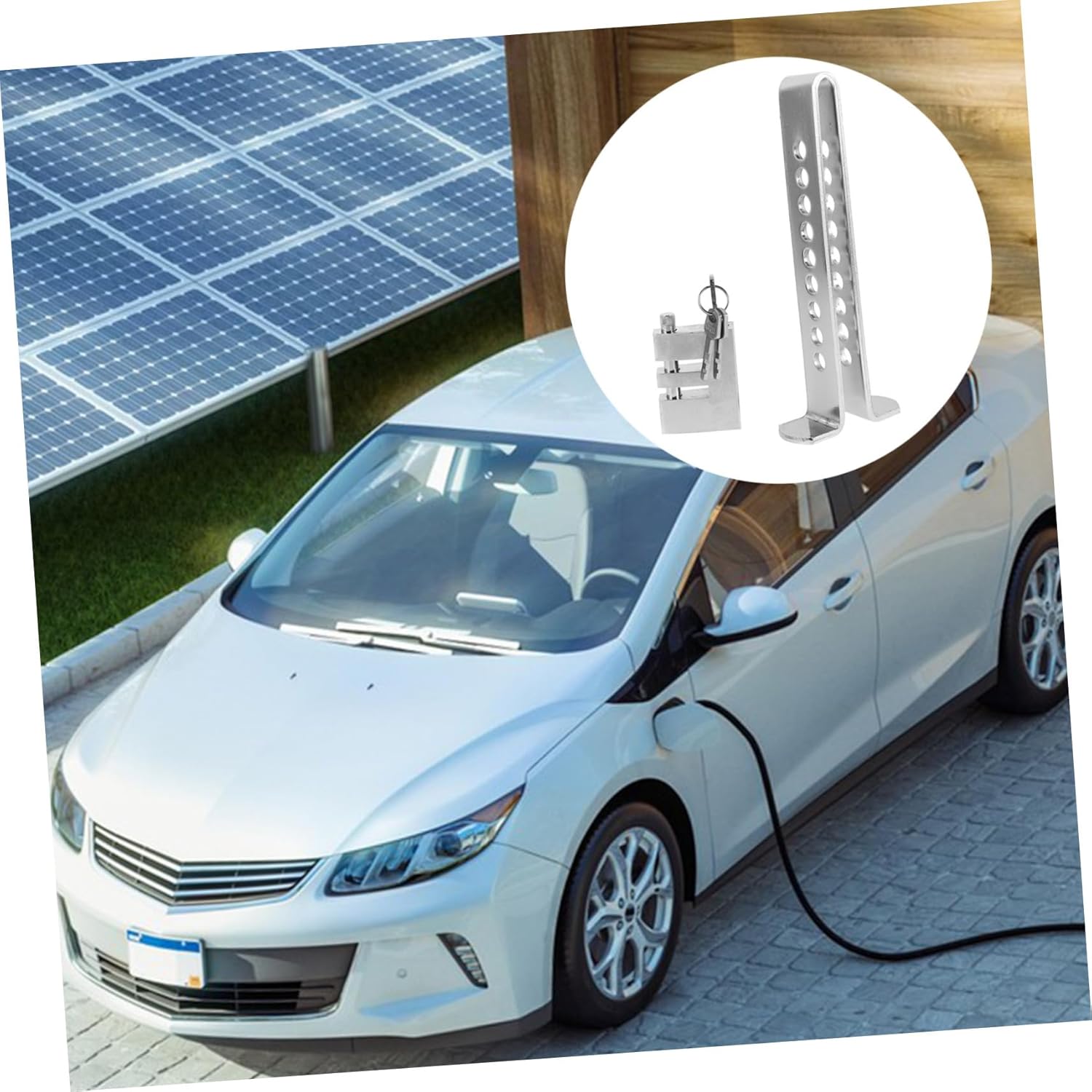 Gatuida Anti-Theft Car Lock Adjustable U-Shaped Clutch Brake Lock for Enhanced Vehicle Security Durable Design Fits Steering Wheels Portable and User-Friendly