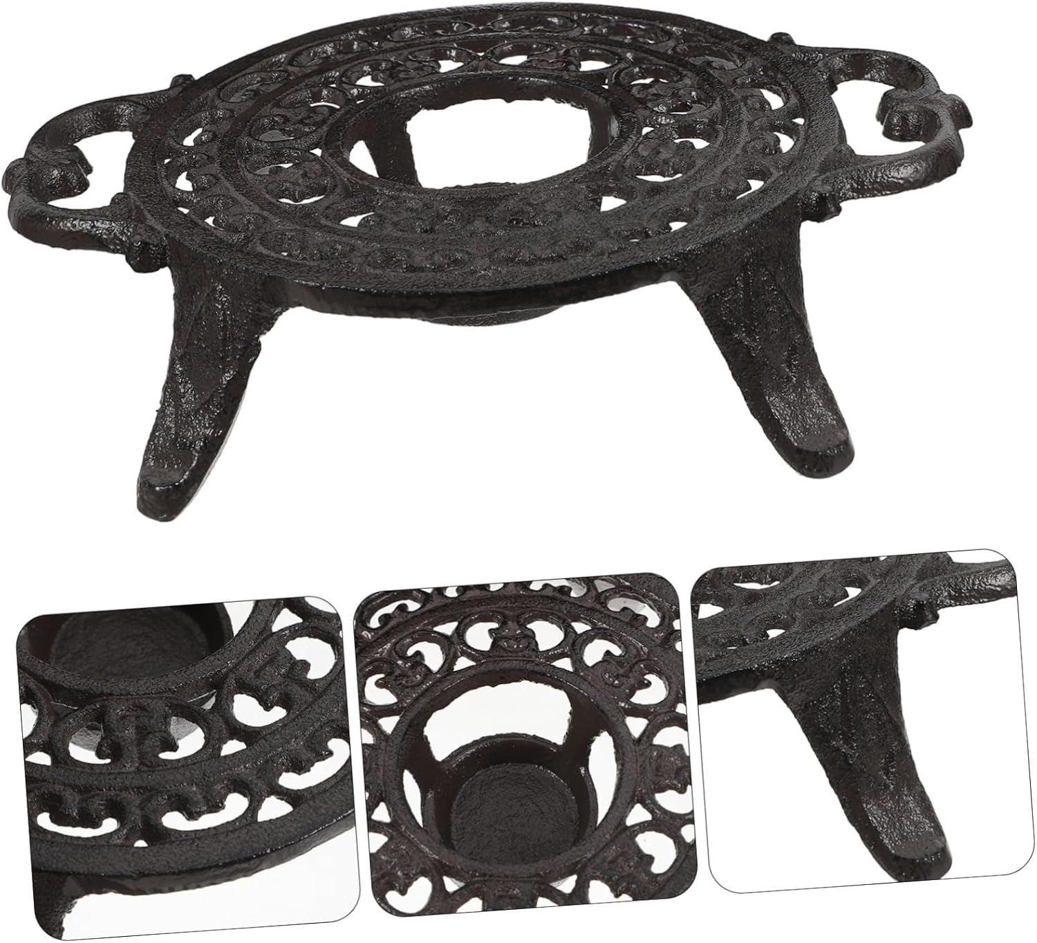 Trivet for Teapot Heavy-Duty Tripod Base Holder for Brewing Tea and Coffee Aesthetic Candle Holder Design for Decor Stable and Safe Cooking Accessory