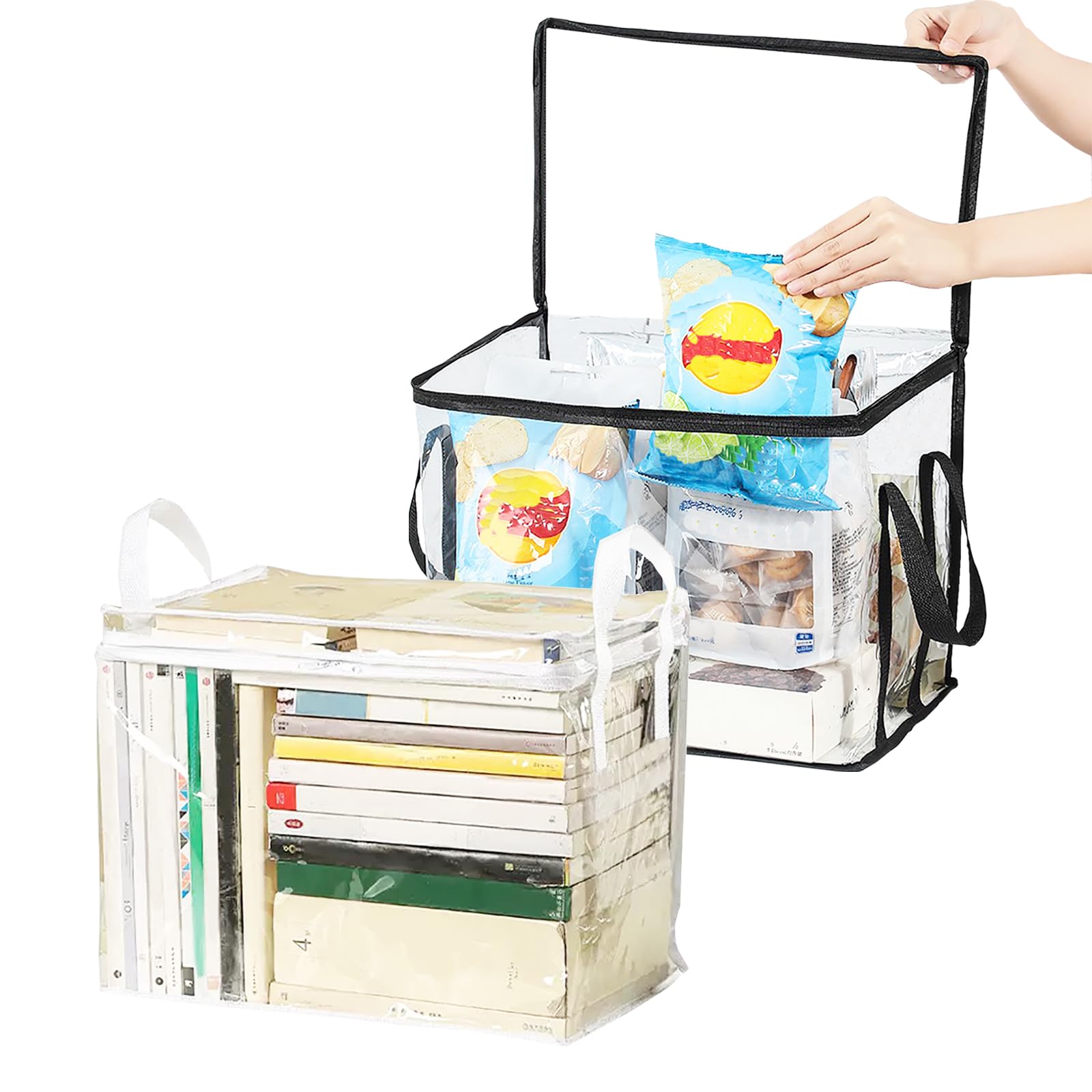 Photo 1 of CIBOAN Clear Book Storage Bag - 2PC Plastic Comic Organizer