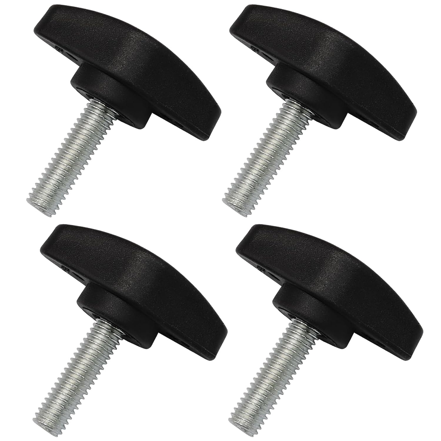 BokWin Tee Wing Knobs Thumb Screws, 4-Pack M6 x 20mm Plastic T Handle