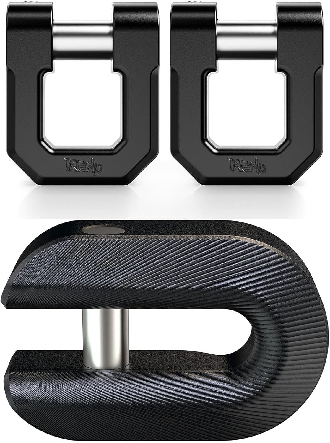 RENO 3/4" D Ring Shackle (Black) + Winch Shackle Mount (Black)