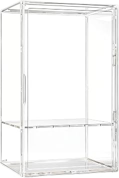 Versatile Wide Acrylic Display Cabinet - 1 Adjustable Shelf for Multi-Level Display of Statues & Figures, Magnetic Door Collectors Showcase Extra Large with one Block14.17*14.17*23.6in