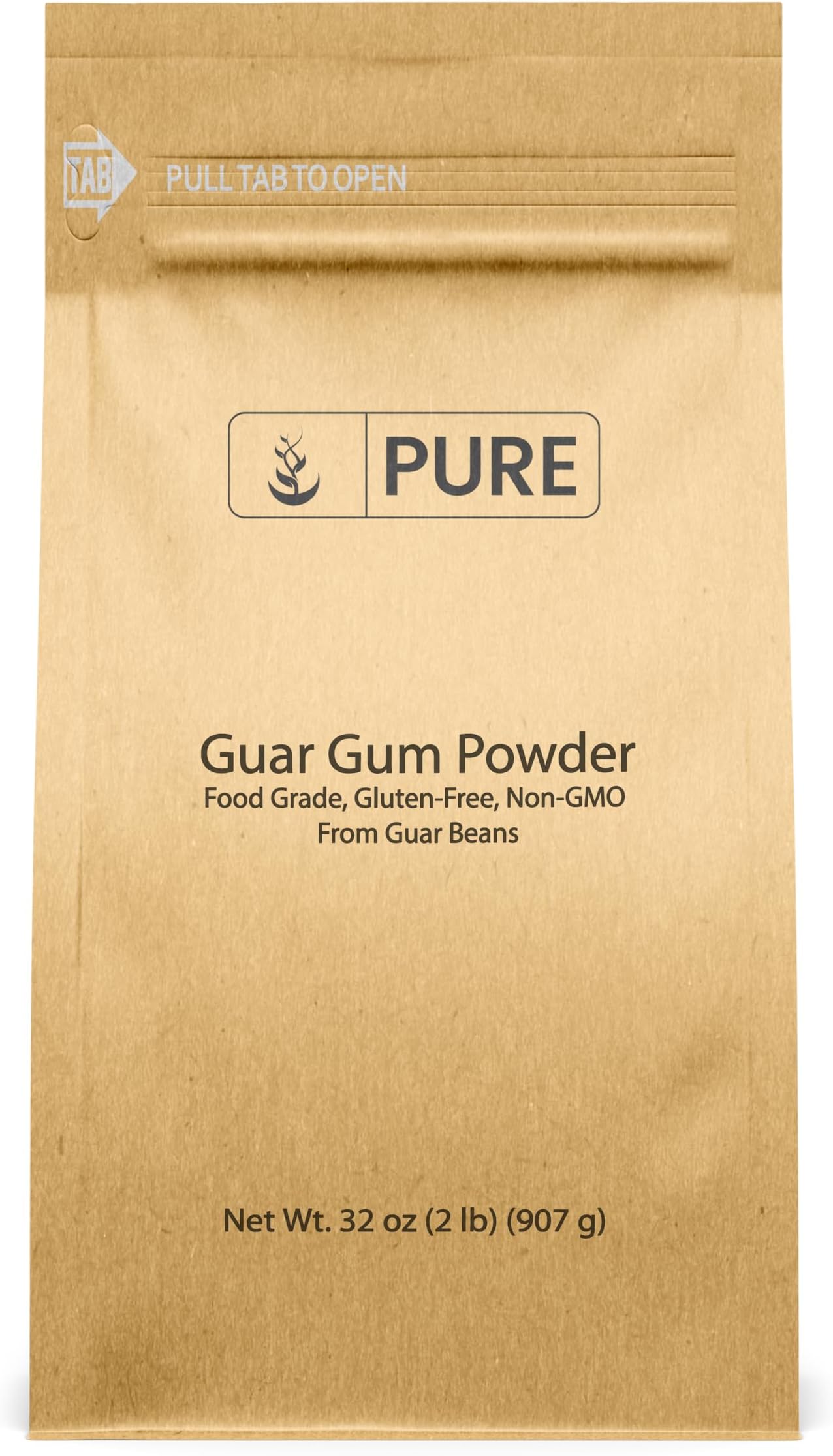 PURE ORIGINAL INGREDIENTS Guar Gum (2lb) From Guar Beans, Food Grade, Gluten Free