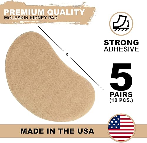 Moleskin adhesivo para pies  vendajes ampollas almohadillas metatarsianas precortadas de riñón  3 pulgadas  Callo, talón, callos, prevención de