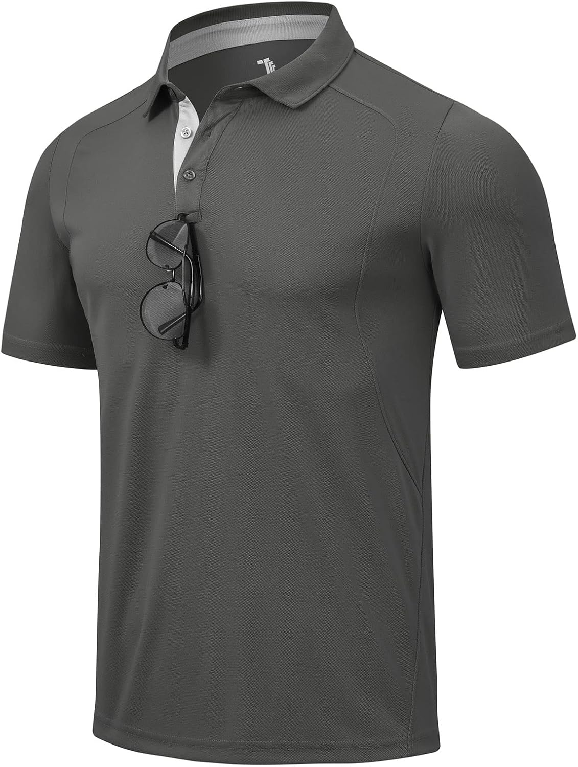 Rdruko Men's Polo Golf Shirts Short Sleeve Collared Dry Fit Moisture Wicking Performance Athletic Dress Pique T Shirt