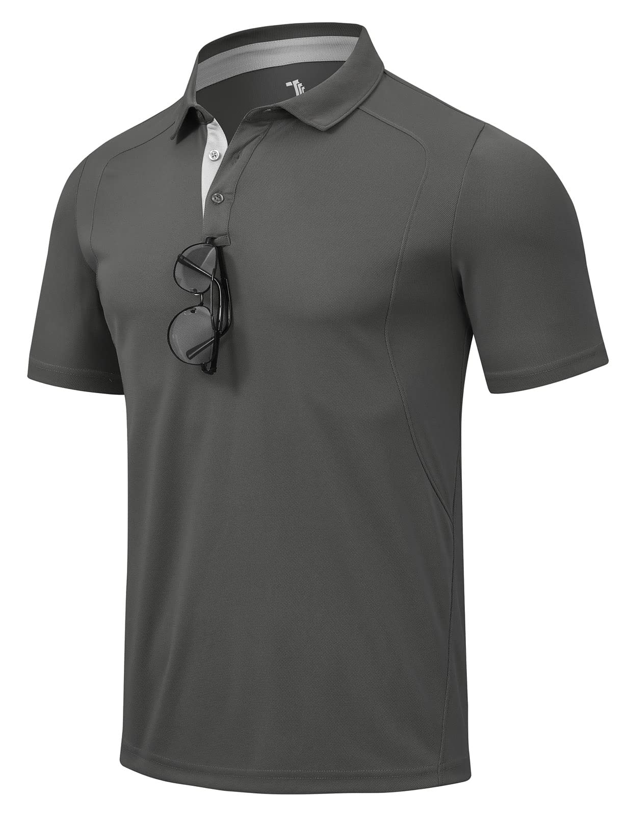  Rdruko Men's Polo Golf Shirts Short Sleeve Collared Dry Fit Moisture Wicking Performance Athletic Dress Pique T-Shirt f